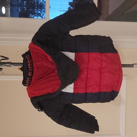 Tommy Hilfiger Black Winter Jacket. Fleece-Lined Red. NWT. NEW $100 - Picture 2 of 16